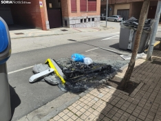 Foto 4 - Vuelven a quemar un contenedor en Soria