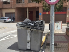 Foto 3 - Vuelven a quemar un contenedor en Soria