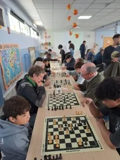 Una imagen del encuentro ajedrecístico. 