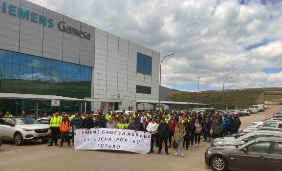 Empleados de Siemens Gamesa calientan motores de cara a la manifestación de este sábado