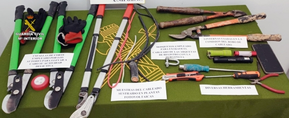 La Guardia Civil detiene a tres personas por robar unos 45 kilómetros de cable de cobre en diferentes puntos de España