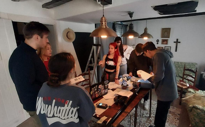 Una imagen del rodaje. 