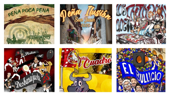 Estos son los banderines de las peñas Sanjuaneras para las fiestas 2025