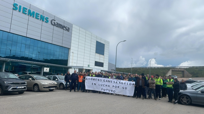 La plantilla de Siemens Gamesa &Aacute;greda se moviliza ante la incertidumbre laboral