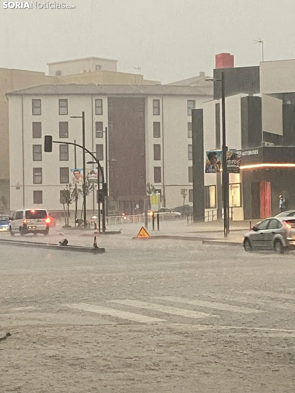 Una imagen de la granizada de este miércoles. /SN