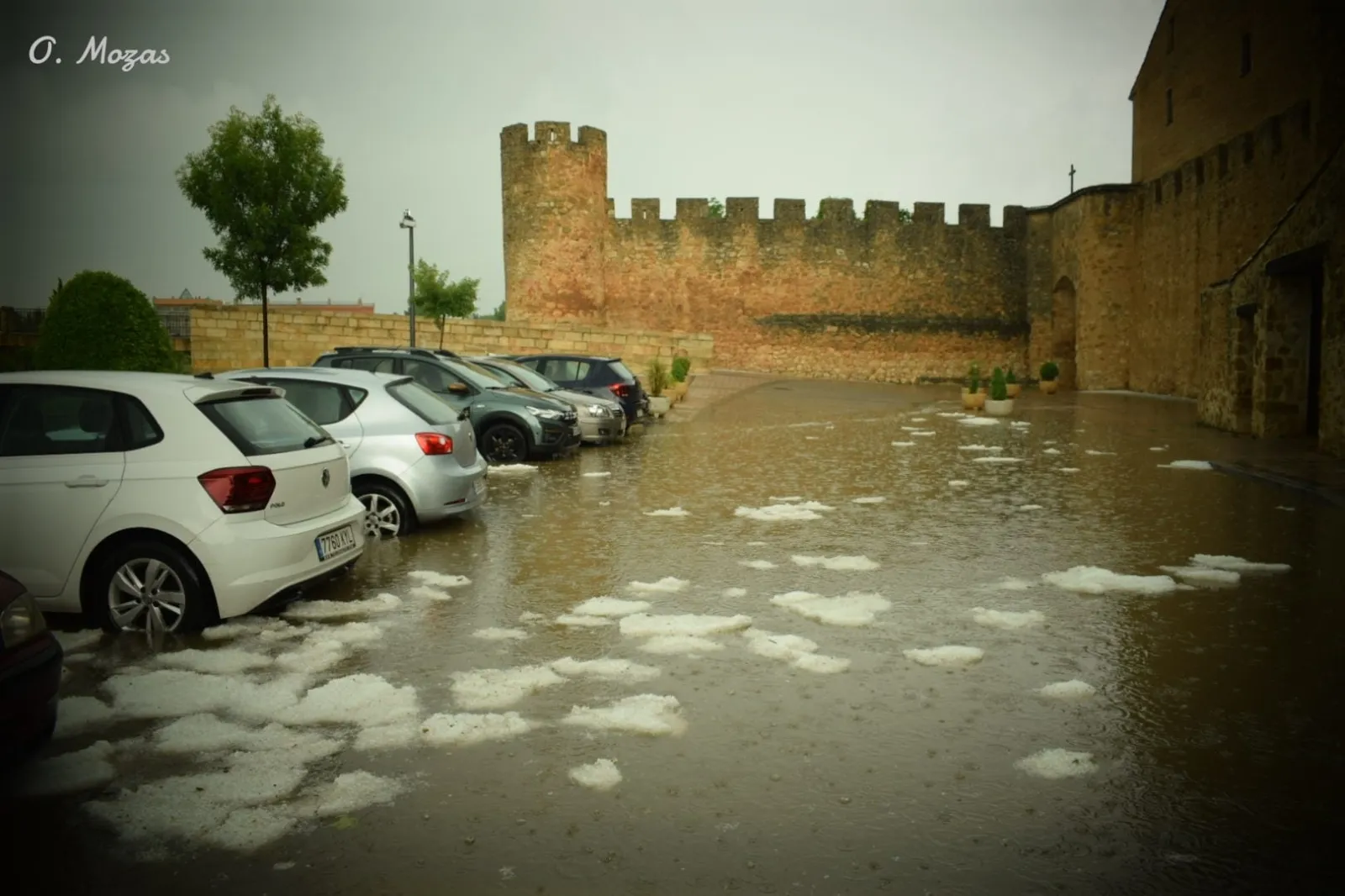 Fuerte granizada en El Burgo de Osma/ Óscar Mozas.