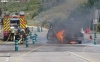 Bomberos a su llegada al lugar de los hechos. /PC