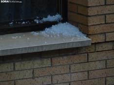 Una imagen de la granizada de este miércoles. /SN