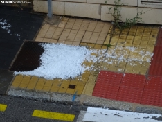 Una imagen de la granizada de este miércoles. /SN
