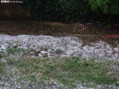 Una imagen de la granizada de este miércoles. /SN