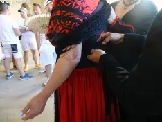Una imagen previa al desfile del Domingo de Calderas hoy. /PC