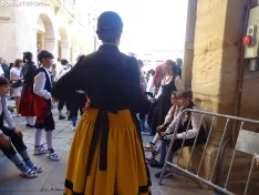 Una imagen previa al desfile del Domingo de Calderas hoy. /PC
