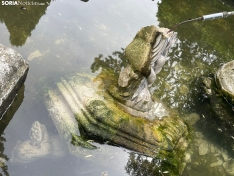 Una imagen de los daños en la figura. /Sara Roncal