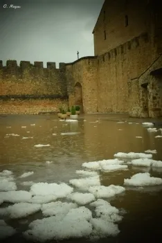 Fuerte granizada en El Burgo de Osma/ Óscar Mozas.
