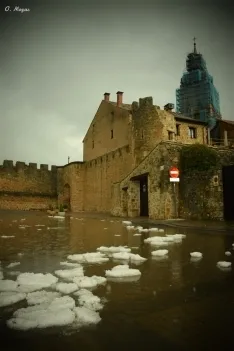 Fuerte granizada en El Burgo de Osma/ Óscar Mozas.