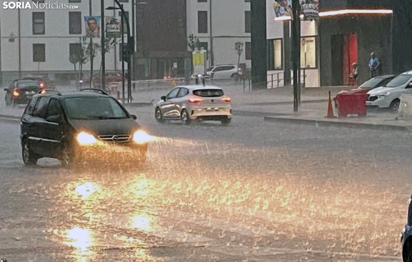 Intensa granizada en Soria