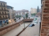 Fuertes inundaciones en Tarazona en la tarde de ayer.