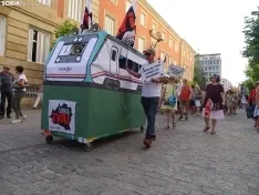 Una imagen de la manifestación de este viernes. /PC