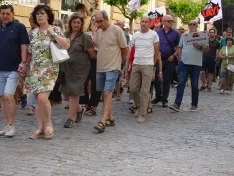 Una imagen de la manifestación de este viernes. /PC