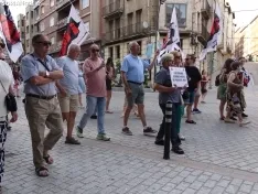 Una imagen de la manifestación de este viernes. /PC