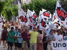 Una imagen de la manifestación de este viernes. /PC