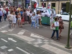 Una imagen de la manifestación de este viernes. /PC