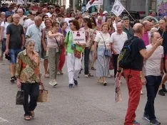 Una imagen de la manifestación de este viernes. /PC