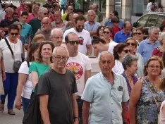 Una imagen de la manifestación de este viernes. /PC