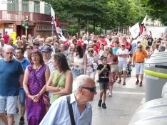 Una imagen de la manifestación de este viernes. /PC