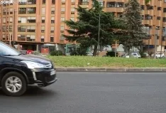 Una imagen de la rotonda frente a la estación de autobuses este jueves. /PC