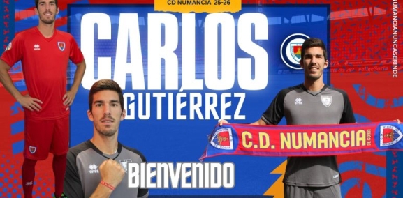 Fichaje de campanillas para el Numancia: Carlos Gutiérrez regresa a Soria para liderar la defensa rojiilla