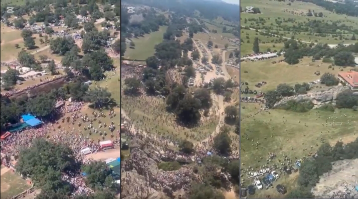 VIDEO | Así vio La Saca 2025 la Guardia Civil desde el aire