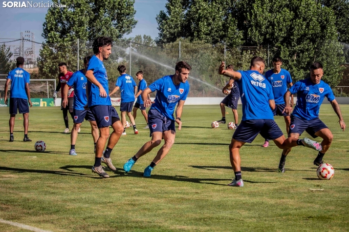 En im&aacute;genes: El Numancia completa su primer entrenamiento de pretemporada