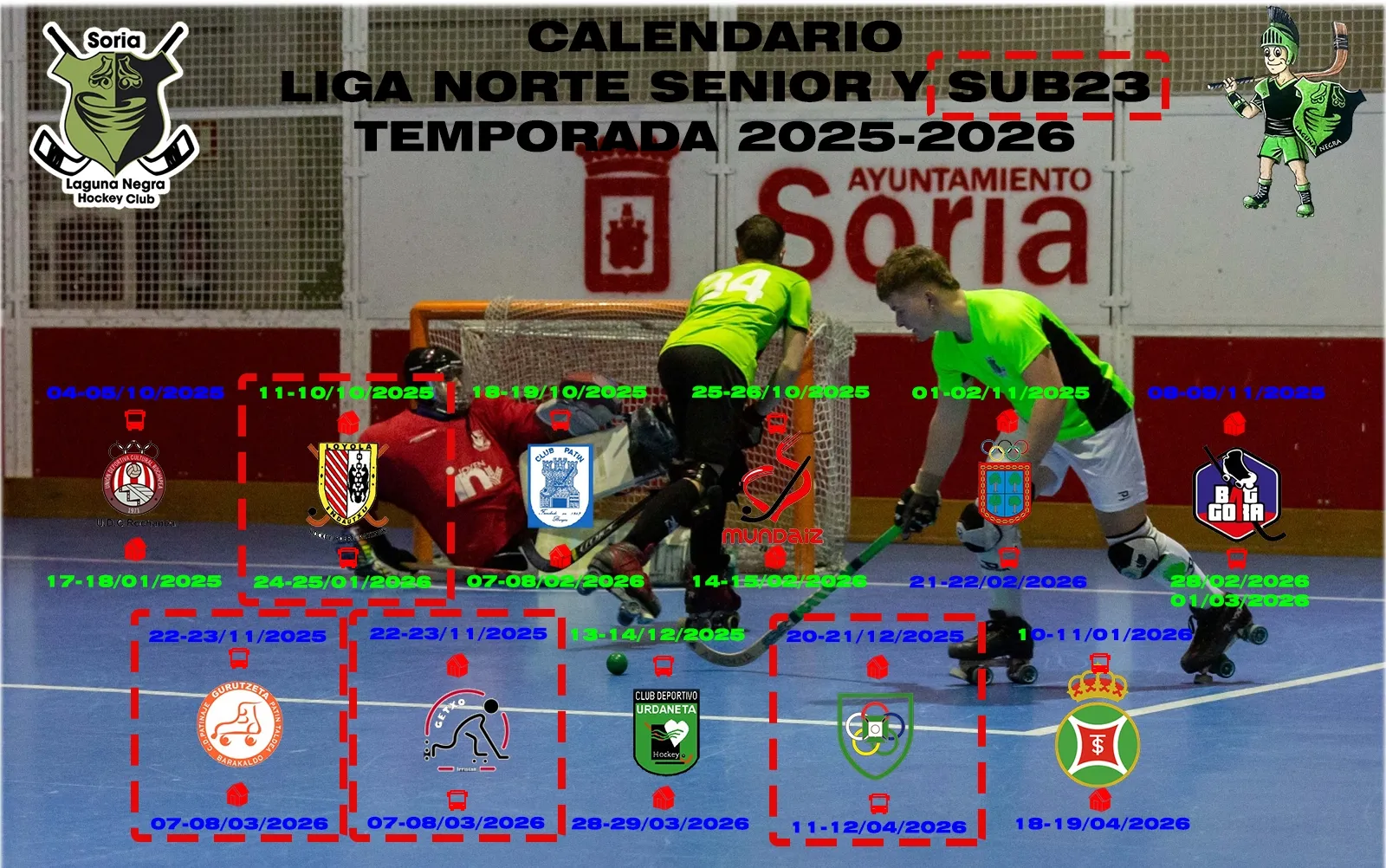 Foto 2 - El Laguna Negra H.C. arranca la temporada con puertas abiertas y los calendarios de la Liga Norte