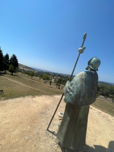 Pinilla a lo largo de su viaje entre Soria y Santiago. Imágenes cedidas por él mismo.