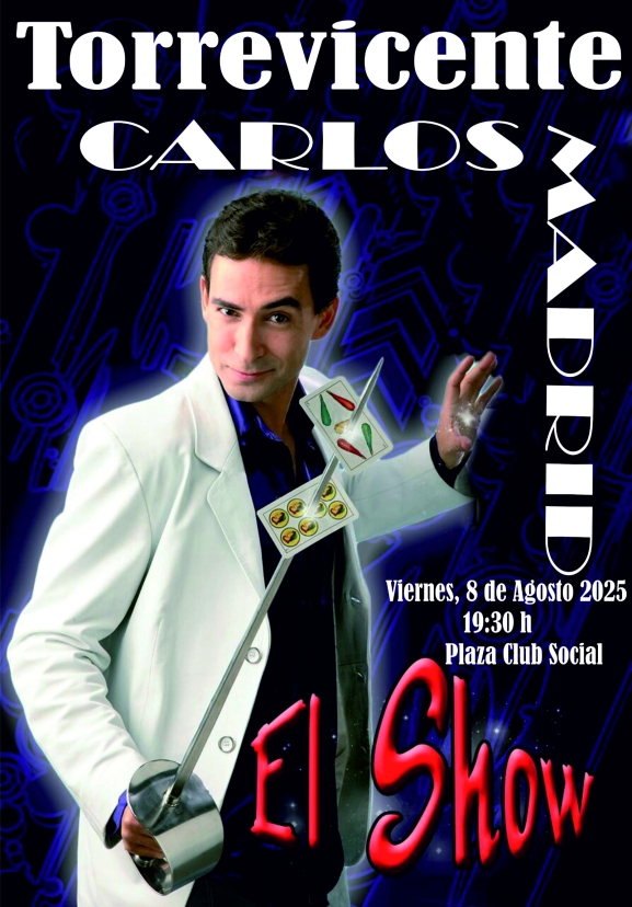 Carlos Madrid: magia y humor en Torrevicente este agosto