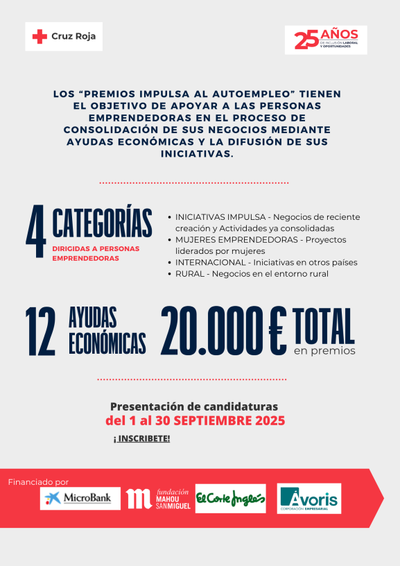 Cruz Roja abre los Premios Impulsa 2025 con 20.000€
