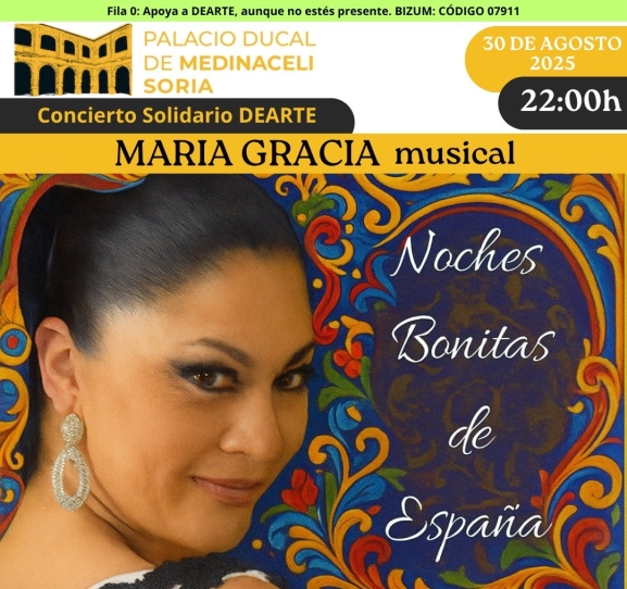 María Gracia en Medinaceli: copla y poesía el 30 de agosto