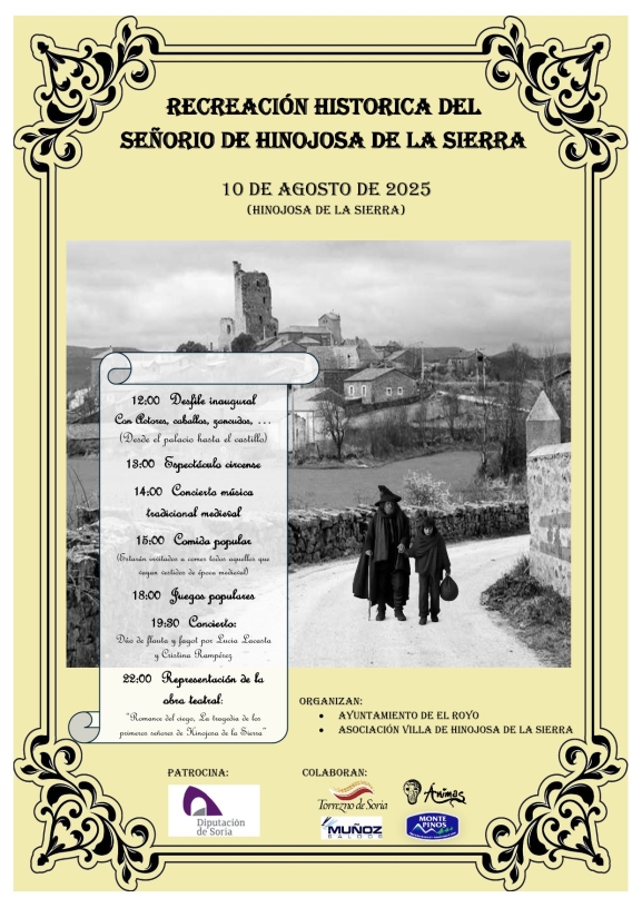 Recreación Histórica de Hinojosa de la Sierra 2025: programa