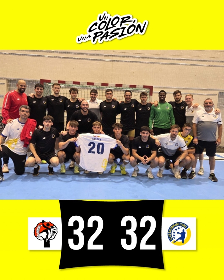 Balonmano Soria empata 32-32 con el ASOBAL Nava en pretemporada