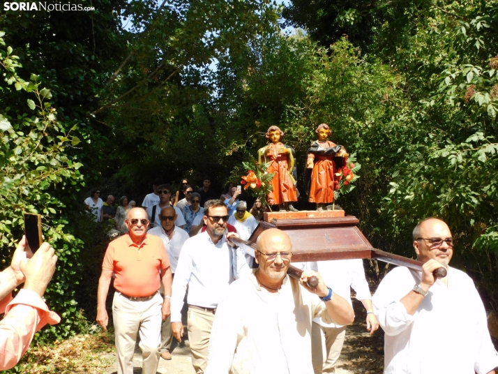 Procesión Santos Justo y Pastor en Diustes