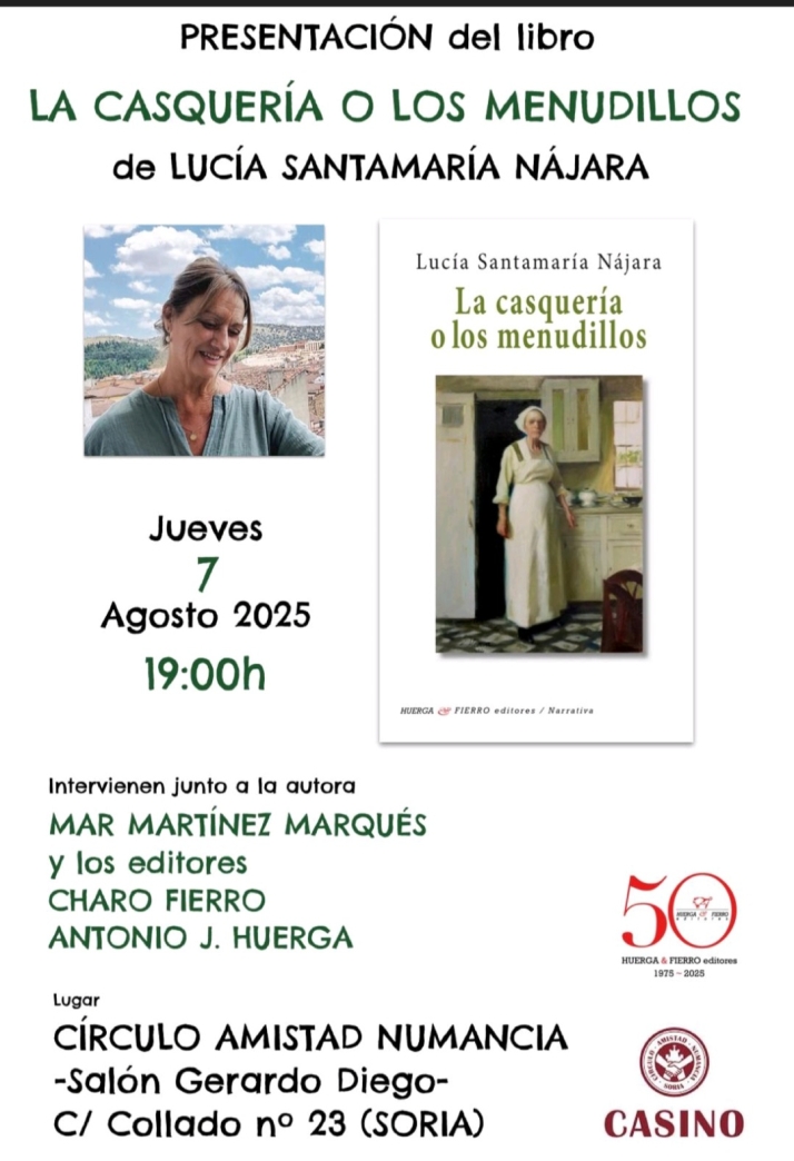 La escritora soriana Lucía Santamaría presenta su nuevo libro en el Casino