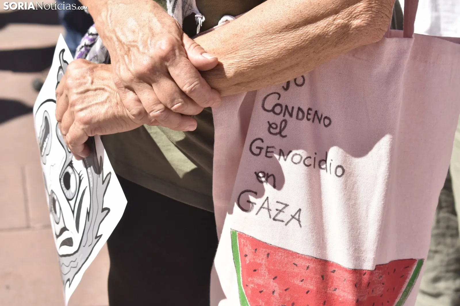 Concentración en Soria en solidaridad con el pueblo palestivo. 