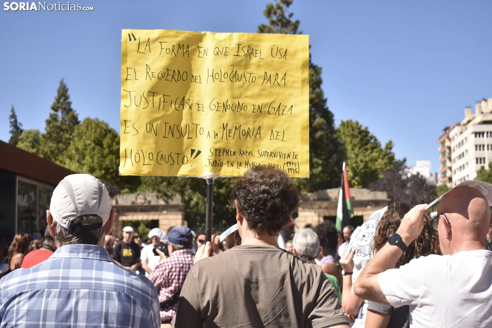 Concentración en Soria en solidaridad con el pueblo palestivo. 