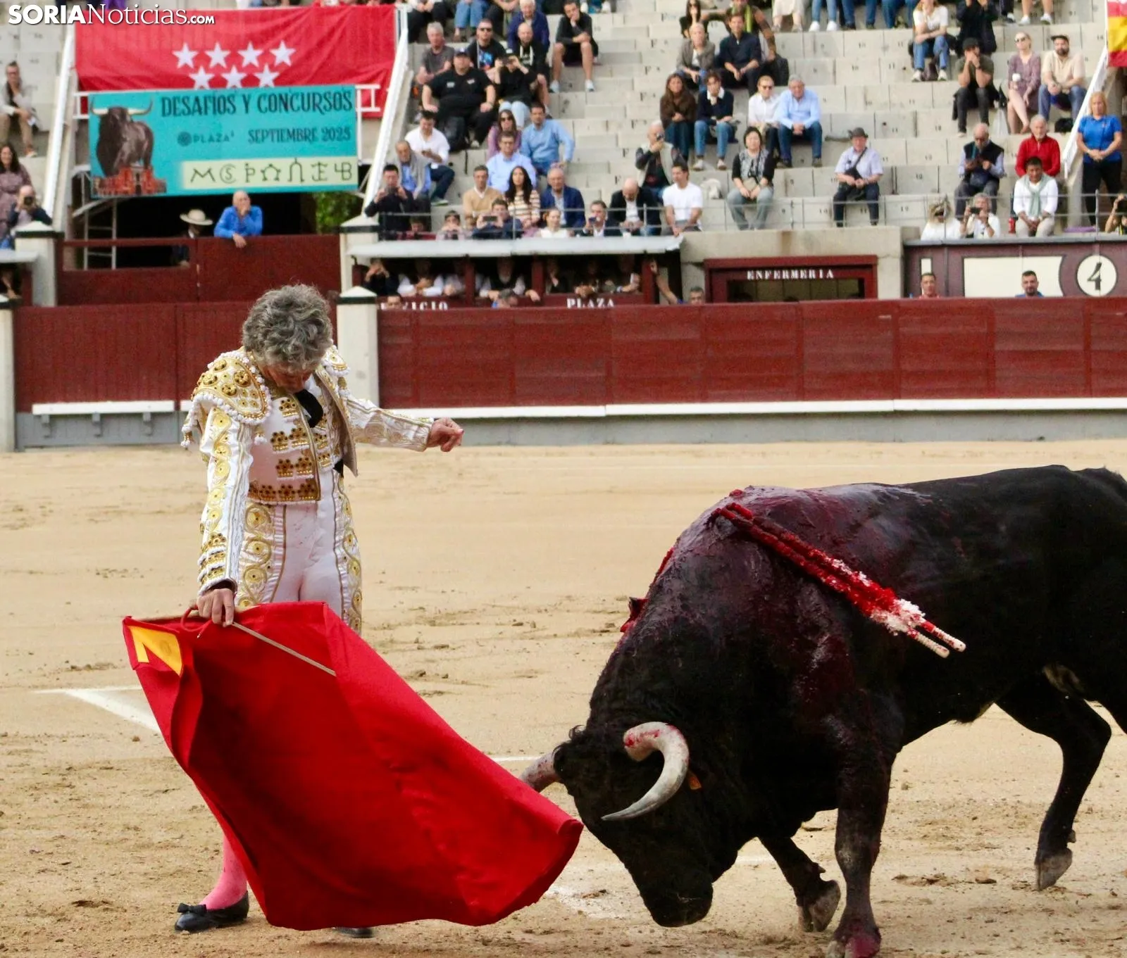 Rubén Sanz en su confirmación de alternativa en Las Ventas. Santos Gómez. 