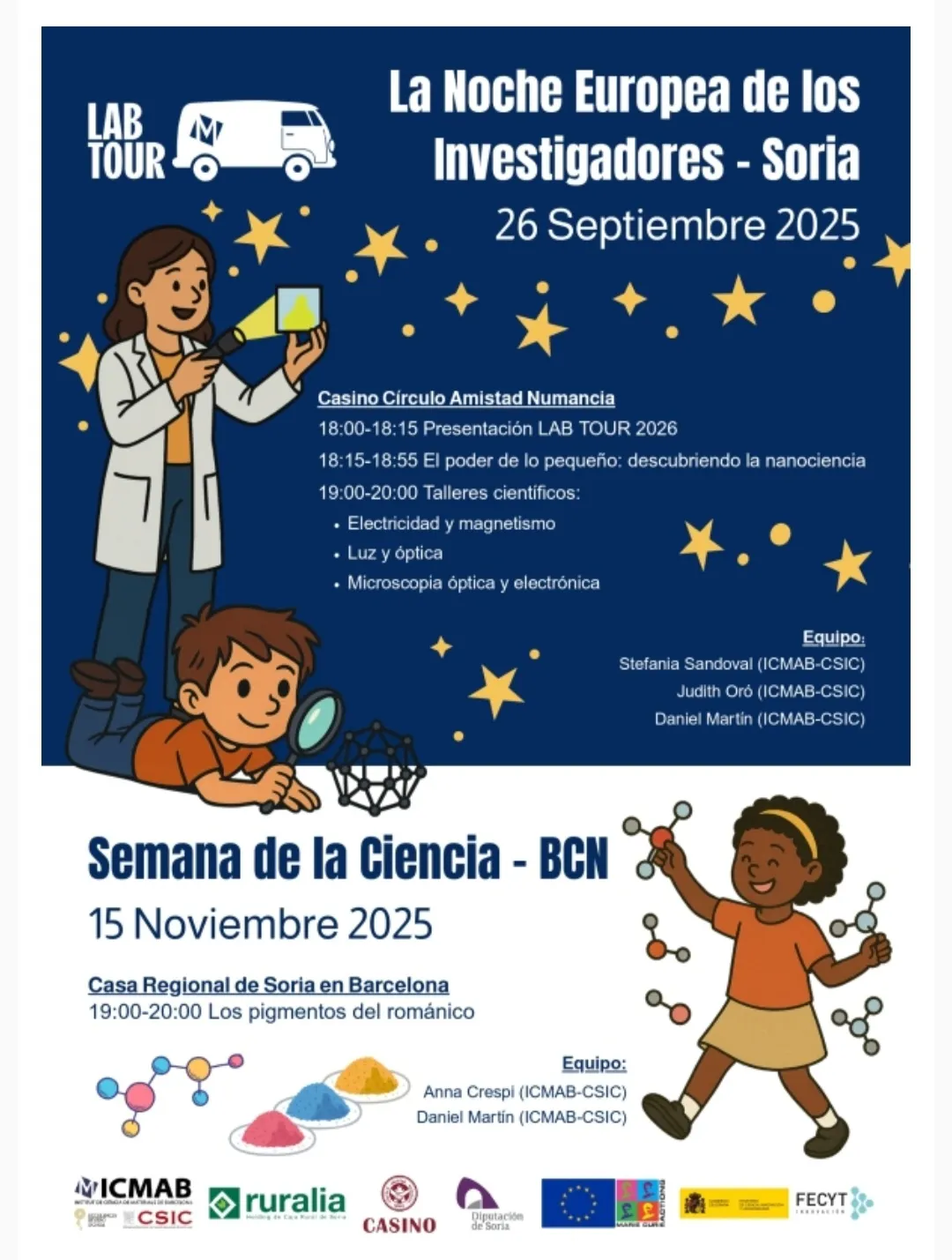 Foto 2 - La Noche Europea de los Investigadores llega a Soria con talleres y charlas sobre ciencia en el Casino
