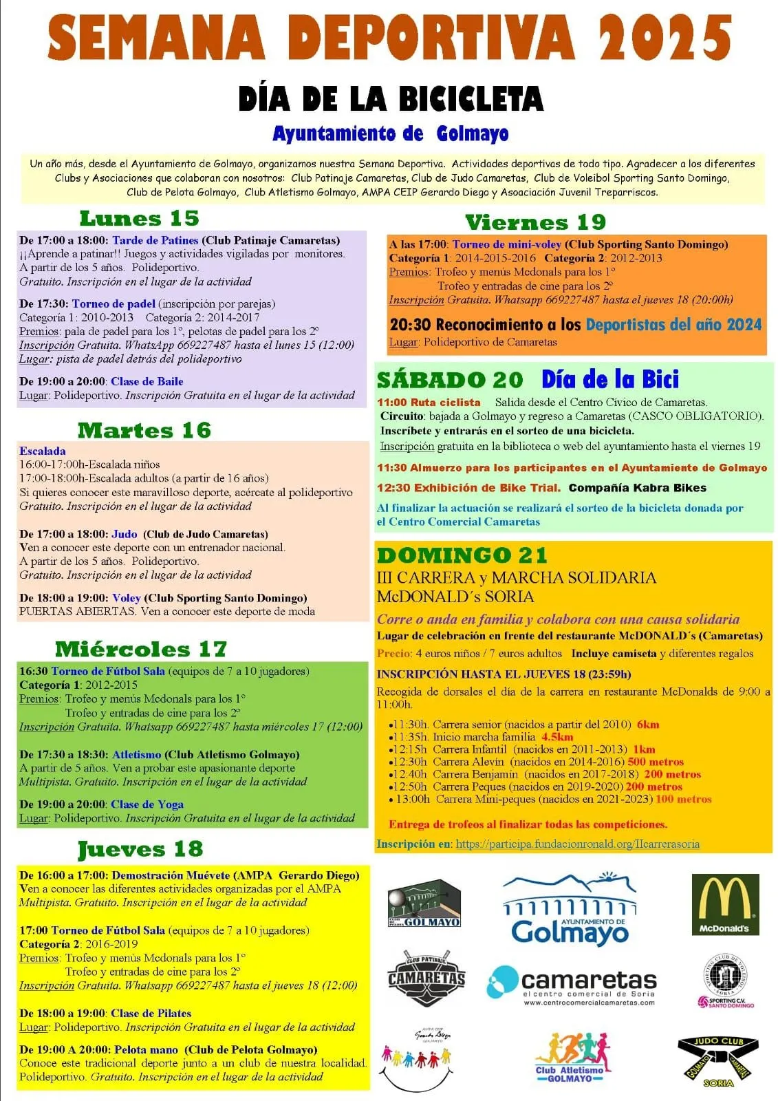 Foto 2 - Golmayo presenta su Semana Deportiva con m&aacute;s de una veintena de actividades: conoce el programa completo y los horarios