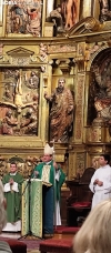 Una imagen de la eucaristía que servía de despedida del obispo en la capital soriana este sábado en la concatedral. /SN