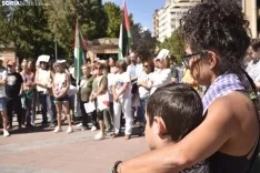 Concentración en Soria en solidaridad con el pueblo palestivo. 