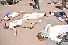 Concentración en Soria en solidaridad con el pueblo palestivo. 